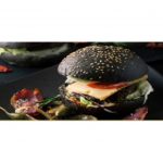 Charcoal Brioche Burger Bun 竹炭法式奶油漢堡包 85g x 20Pcs Frozen Product From Australia