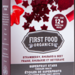 First Food Organics- Organic Superfruit Stars Toddler Snack - Strawberry Rhubarb & Beet 90g Product of Canada